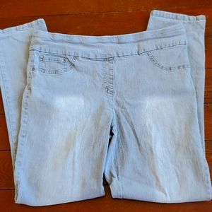 Ruby rd size 12 grey elastic waist straight leg jegging